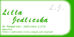 lilla jedlicska business card